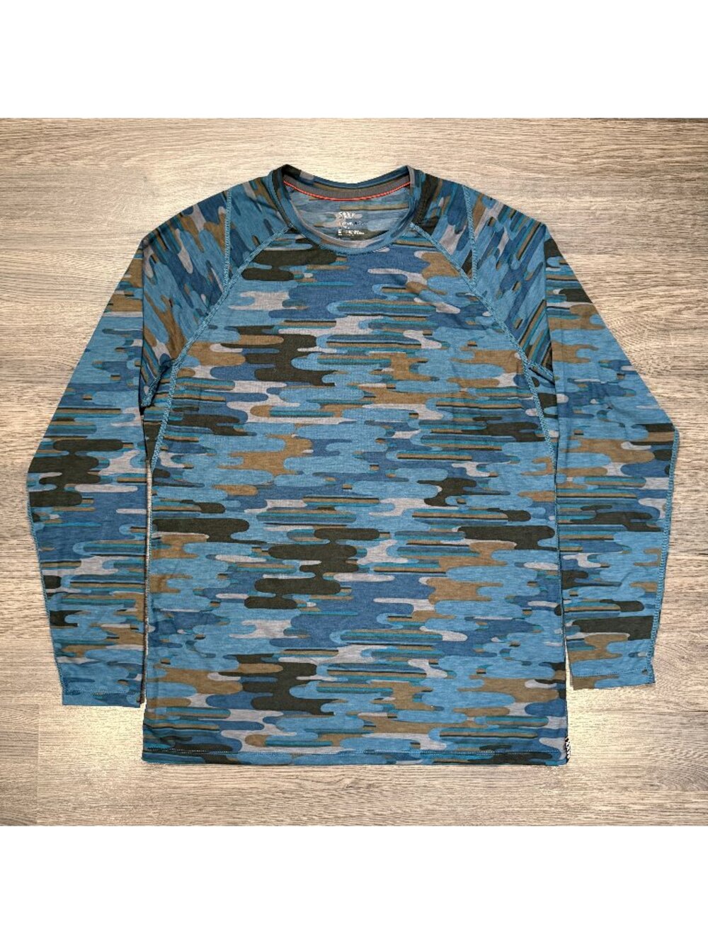 Saxx Men's Viewfinder Long Sleeve Crew - Blue Camo